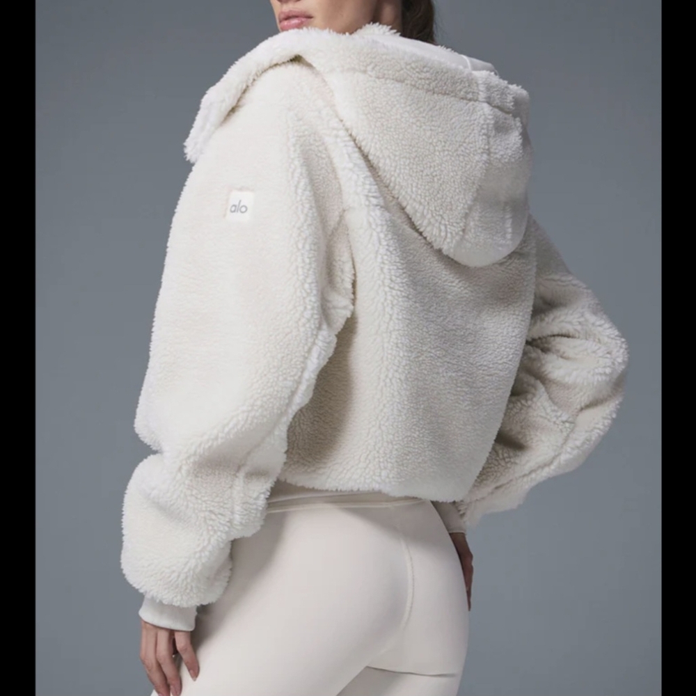 Alo sherpa zip up hoodie